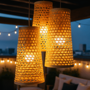 SolWeave Rattan Lamp – Nature’s Glow in Woven Harmony