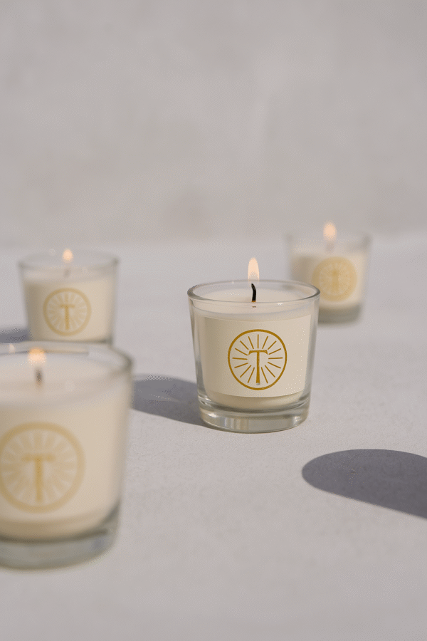 Glass Candles by Theia- Set of 3