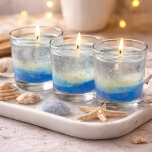 Premium Gel Wax Candle by Theia (Set of 3)